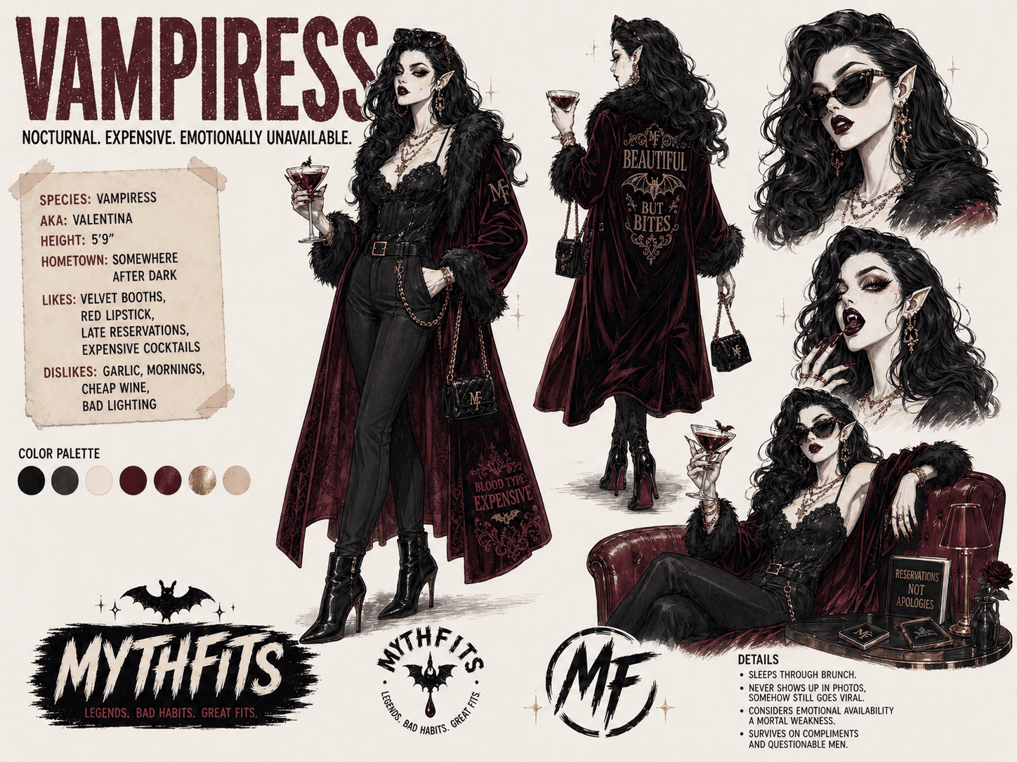 Valentina — full persona sheet artwork